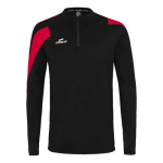 SWEAT 1/2 ZIP ACTION ENFANT - ELDERA - NOIR/ROUGE