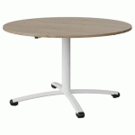 TABLE MALIBU Ø 120 T5 PC STRA ABS CHÊNE 1146/BLC 9016