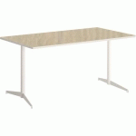 TABLE TAMARIS 180 X 80 PL.CHÊNE NAT./SABLE PIET.SABLE/TRANSP - CLEN