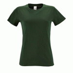 TEE-SHIRT PERSONNALISABLE FEMME EN COTON VERT BOUTEILLE