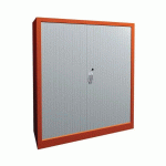 ARMOIRE À RIDEAUX LARGEUR 120 HAUTEUR 135 CM ORANGE-BLANC - MANUTAN COLLECTIVITÉS