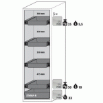 ARMOIRE S-PHOENIX VOL.2-90 S90.196.060.075.FDAC GRIS - ASECOS