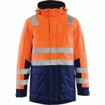 PARKA HAUTE-VISIBILITÉ ORANGE FLUORESCENT/MARINE TAILLE S - BLAKLADER