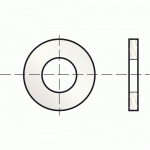 RONDELLES PLATES NYLON - 12,2X24 MM - 100 PIÈCES ACTON