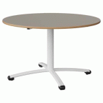 TABLE MALIBU Ø 120 T5 PC STRA ALAISÉ GRIS U727/BLC 9016