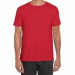 TEE-SHIRT MANCHES COURTES COL ROND ROUGE T.S
