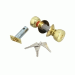 SERRURE TUBULAIRE N2 CYLINDRE LONGUEUR 80MM BOUTON STANDARD LAITON POLI + 3 CLÉS - VACHETTE - 19100000
