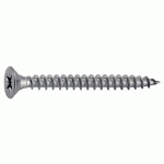 VIS À BOIS AGGLOMÉRÉ TÊTE FRAISÉE - POZIDRIV - INOX A2 - FILETAGE TOTAL - 3X20 B200 ACTON