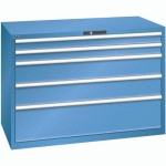 ARMOIRE BLEU CAP. 1431X725X1000 AVEC 5 TIR. 75KG - LISTA