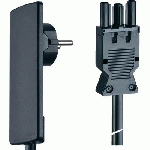 CÂBLE DE RACCORDEMENT NOIR 1,5 M AVEC FICHE FEMELLE GST 18