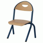 CHAISE MALIBU AST - T1 - ASS/DOS HÊTRE / ALU BLEU 5005 - MANUTAN EXPERT