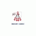 ELINGUE CHAINE 4 BRINS - CROCHETS À ÉMERILLON - CMU 11200 KG (CLASSE 80)