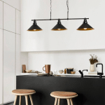 OPVIQ SUSPENSION SIVANI MR-835 3 LAMPES LINEAR NOIR/OR