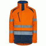 PARKA HAUTE VISIBILITÉ IMPERMÉABLE ET RÉTRORÉFLÉCHISSANTE LONG LIFE - ORANGE XL T2S