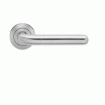 POIGNÉES DE PORTE SUR ROSACES RONDES SÉRIE ER 35 LIGNANO - INOX SATINÉ -BEC DE CANE KARCHER DESIGN