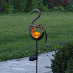 STAR TRADING LAMPE SOLAIRE LED MELILLA BIRD FORME FLAMAND ROSE
