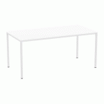 TABLE À MANGER VERSYS AVEC BASE GRIS CLAIR RAL 7035 160 X 80 X 743 CM BLANC