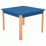 TABLE ERGO CARRÉE T2 - BLEU/HÊTRE - MANUTAN COLLECTIVITÉS