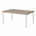 TABLE MALIBU 120X80 T1 4P STRA ALAISÉ CHÊNE 1146/BLC 9016