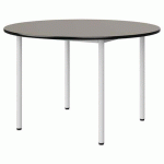TABLE MALIBU Ø 120 T6 4P STRA ANTIB GRIS U727/NOIR BLC 9016