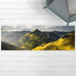 TAPIS EN VINYLE - MOUNTAINS AND VALLEY OF THE LECHTAL ALPS IN TIROL - PANORAMA PAYSAGE DIMENSION HXL: 50CM X 150CM