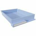 TIROIR 6CM BLEUS AVEC ETIQUETTES BLEUES - CLEN