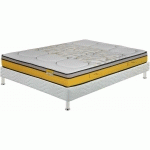 MATELAS + SOMMIER 160X200 RESSORTS - RUGBY - SOUTIEN TRÈS FERME - MADE IN FRANCE - JAUNE