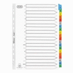 LOT DE 2 - INTERCALAIRE A4 CARTE BRISTOL BLANCHE OXFORD 20 ONGLETS ALPHABÉTIQUES MULTICOLORES - 1 JEU