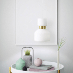 MILOOX BY SFORZIN SUSPENSION EN VERRE FIFTY, LAITON BROSSÉ