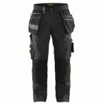 PANTALON DE TRAVAIL ARTISAN STRETCH GRIS FONCÉ/NOIR TAILLE 48L - BLAKLADER