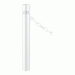 POTELET AGGLO Ø 102 MM À CHAINES 1 ANNEAU - ZINC BLANC 9010 - PROCITY