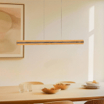 QUITANI ELIS SUSPENSION LED CHÊNE/NOIRE 118 CM