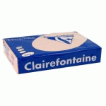 LOT DE 5 - PAPIER A4 COULEUR 80 G SAUMON CLAIREFONTAINE TROPHÉE COULEURS PASTEL - RAMETTE DE 500 FEUILLES