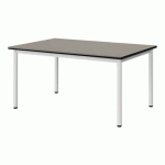 TABLE MALIBU 120X80 T3 4P STR ANTIB GRIS U727/NOIR BLC 9016