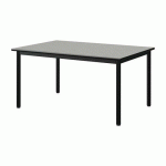 TABLE MALIBU 120X80 T3 4P STRA ISOS GRIS 1400/NOIR NOIR 9005