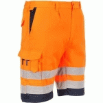 BERMUDA HAUTE-VISIBILITÉ E043 BLEU/ORANGE S - PORTWEST