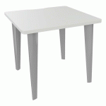 BUREAU EVIDENCE L.80 X P.80 CM BLANC PIED ALU - VINCO