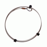 CABLE INOX DIAM 4 MM - 1 BOUCLE COSSEE - MANCHONNEE - 2M - GODET