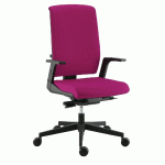 FAUTEUIL TELA HAUT DOSSIER SYNCHRONE PLUS ACCOUDOIR RÉGLABLE TISSU COL. MAGENTA - MANUTAN COLLECTIVITÉS
