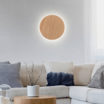 PAUL NEUHAUS APPLIQUE MURALE RECHARGEABLE LED PUNTUA Ø 25 CM ASPECT BOIS