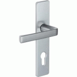 POIGNÉES SUR PLAQUES CLÉ L - ENTRAXE 165 MM - ARGENT - KAZA VACHETTE