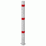 POTEAU ACIER 70X70 MM GALVA+ REFLEX ROUGE À SCELLER - CROSO