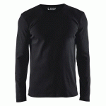 T-SHIRT MANCHES LONGUES COL ROND NOIR TAILLE XXL - BLAKLADER