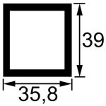 TUBE RECTANGULAIRE LG.1,5M. DIM.35,8X39 TCM