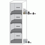 ARMOIRE SÉCURITÉ S-PHOENIX-90 S90.196.060.FDASR GRIS CLAIR - ASECOS