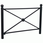 BARRIÈRE PROVINCE ROSACE 1.57 M BOULE - ZINC NOIR 9005 - PROCITY