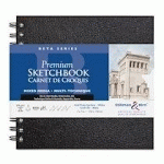 BETA SERIES CARNET SPIRALÉ 25F 17,8X17,8CM 270G - BLANC - LOT DE 2