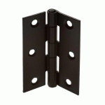 CHARNIÈRES RECTANGULAIRES EN ACIER NOIR POUR PORTE DE MEUBLE - PAR 20 - 100X50 INTERGES