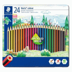 CRAYON DE COULEUR STAEDLTER NORIS COLOUR 185 - BOÎTE MÉTAL DE 24