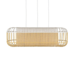 FORESTIER BAMBOO OVAL L SUSPENSION BLANCHE/NATURELLE